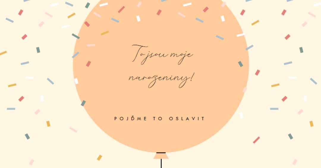 Oslavme moje narozeniny yellow whimsical-line