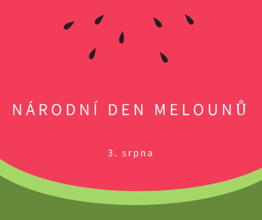Národní den melounu pink modern-simple
