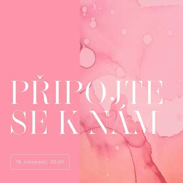 Připojte se k nám na akci pink elegant,clean,watercolor,classic,simple,minimal