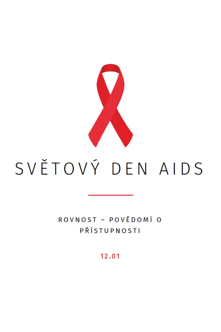 Zvyšování povědomí o AIDS white modern-simple