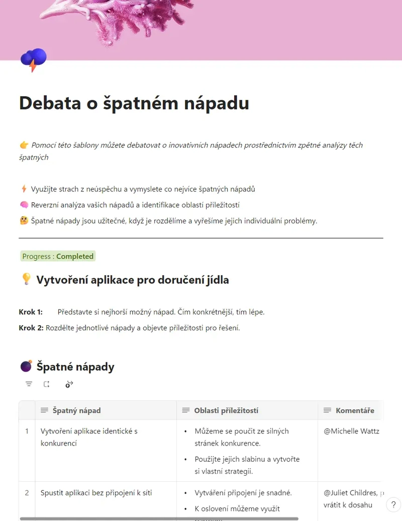 Debata o špatném nápadu
