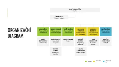 Jednoduchý organizační diagram white modern simple