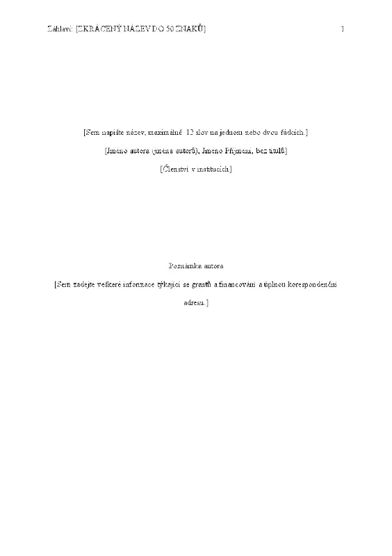 Sestava stylu APA (6. vydání) modern simple
