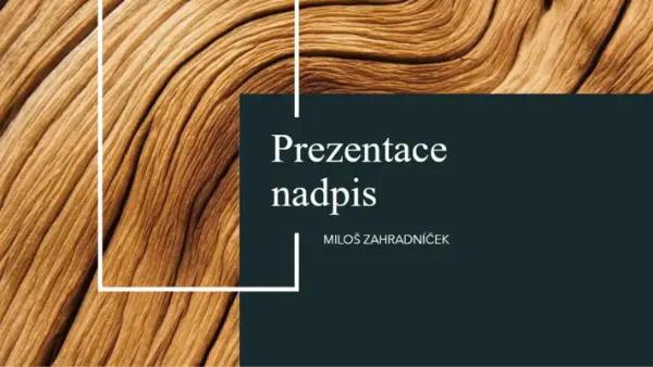 Prezentace se vzorem tmavého dřeva brown modern-simple