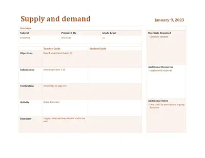 Daily lesson planner brown modern simple