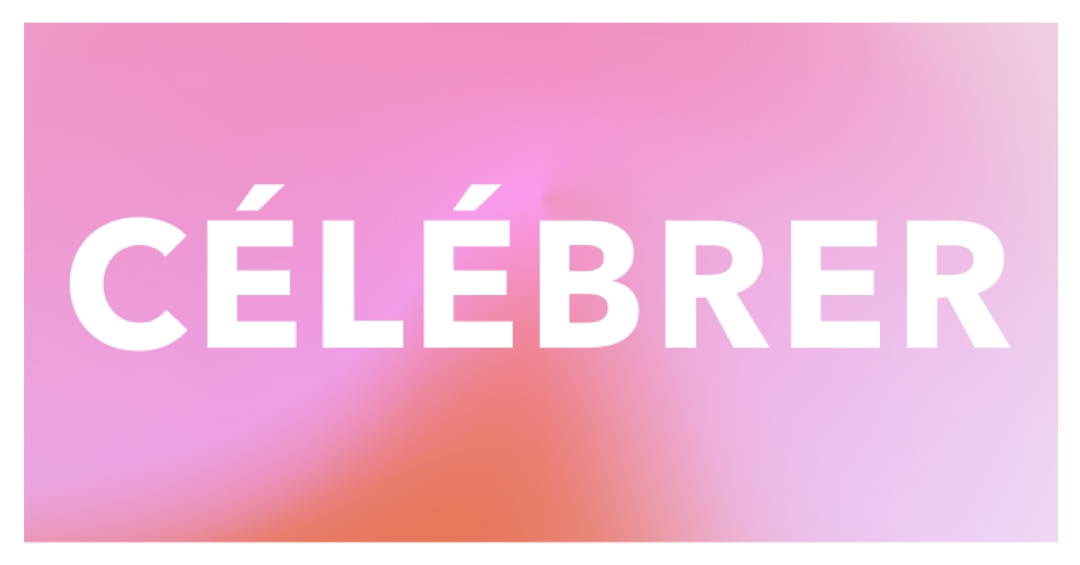 Célébrons avec style pink modern-bold
