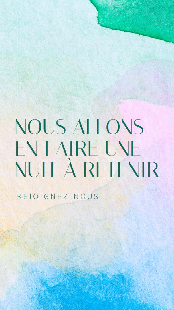 Faisons une nuit pour se souvenir green minimal,elegant,watercolor