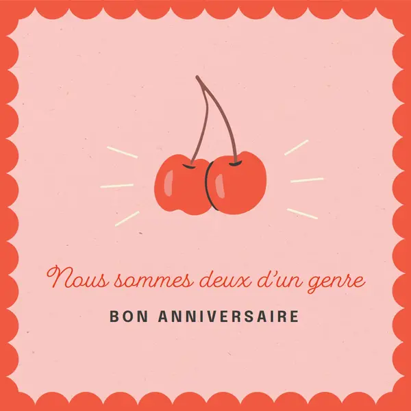 Nous sommes deux d’un genre red illustration,retro,playful