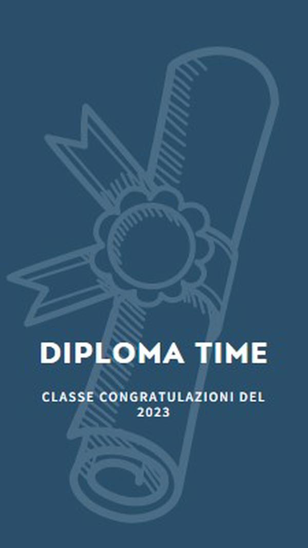 Il tuo diploma blue modern-simple