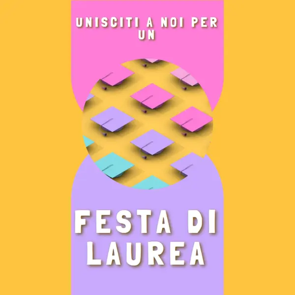 Partecipa alla festa di laurea yellow whimsical-color-block