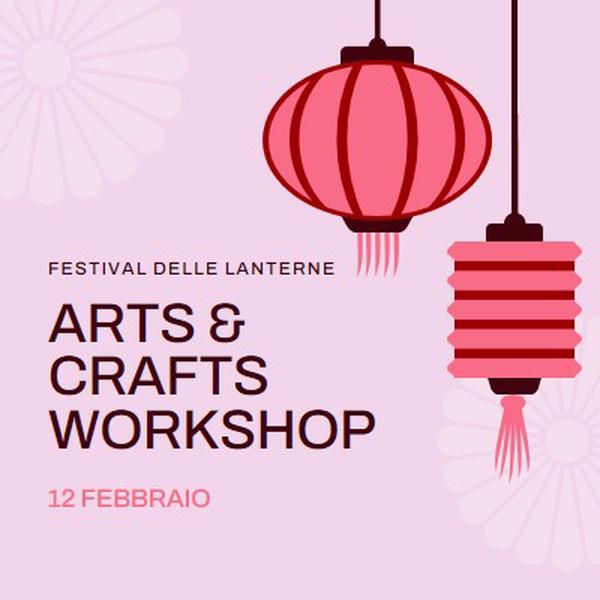 Laboratorio del Festival delle Lanterne pink modern,whimsical,graphics,minimal,bold,typographic