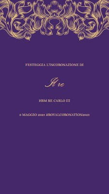 Un'incoronazione adatta per un re purple modern-simple