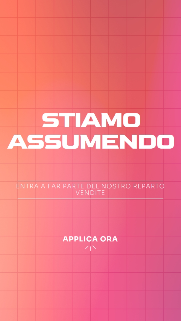 Stiamo assumendo: unisciti a noi! pink simple,bold,gradient,grid,minimal,bright