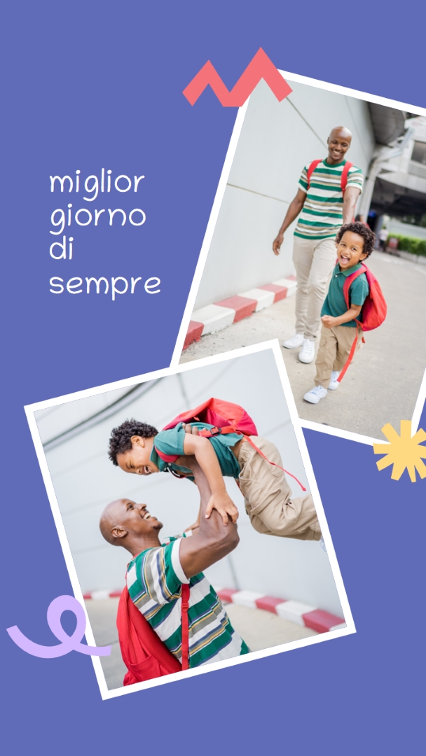 Il giorno migliore di sempre purple minimal,whimsical,illustrated,fun,overlapping,squiggle