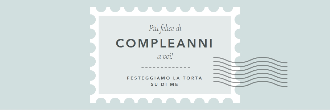 Compleanno meraviglioso blue modern-simple