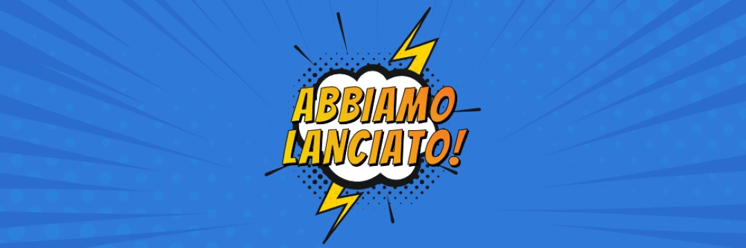 Abbiamo lanciato! blue modern-bold
