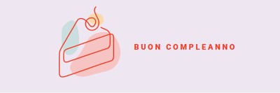 Una fetta di buon compleanno purple whimsical-line