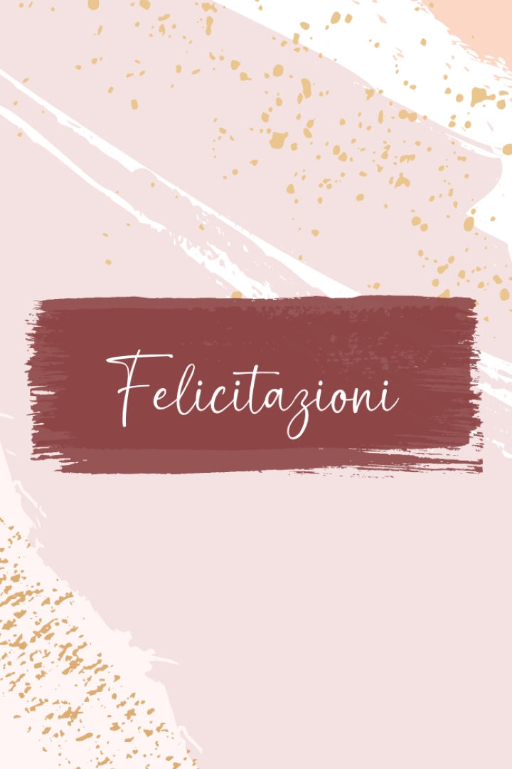 Congratulazioni semplici pink organic-simple