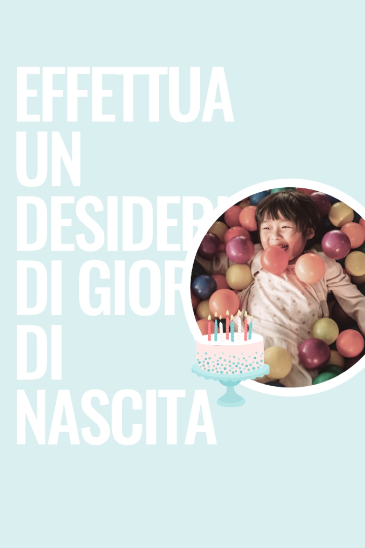 Effettua un desiderio di compleanno blue modern-simple
