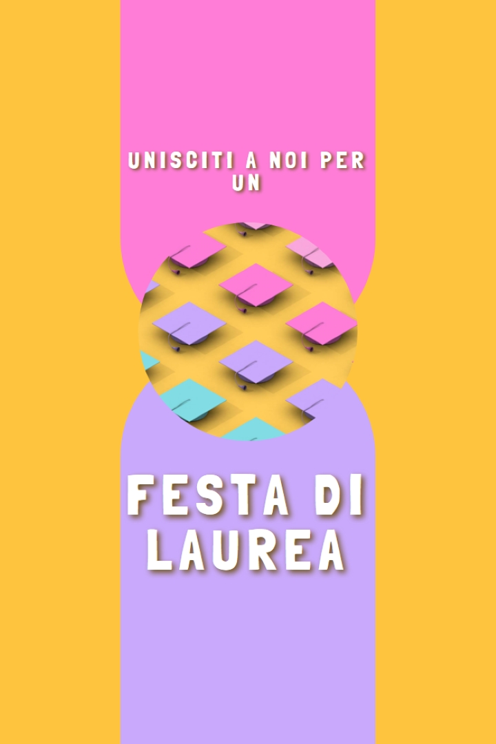 Partecipa alla festa di laurea yellow whimsical-color-block