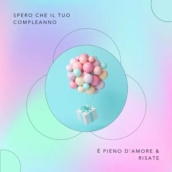 Compleanno divertente pink modern,playful,gradient