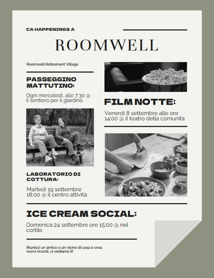 Volantino evento in grassetto classico green vintage,retro,newspaper,editorial,informative