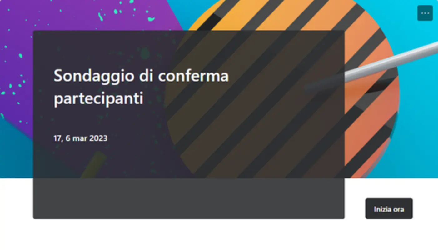 Sondaggio di conferma partecipanti purple