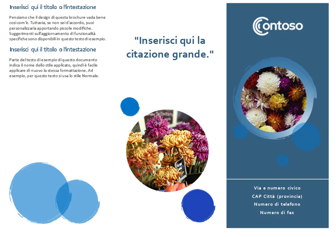 Brochure per bolle blue modern-simple
