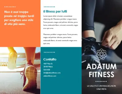 Brochure per fitness orange modern-color-block
