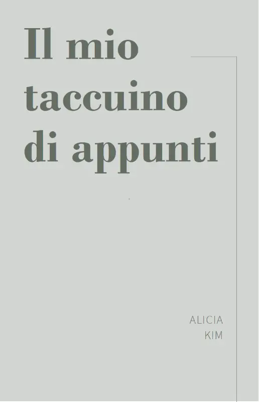 Taccuino di appunti green modern simple