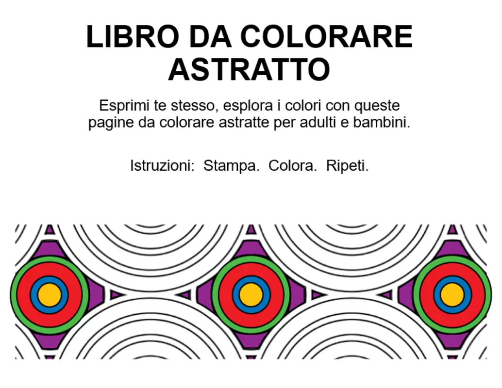Libro da colorare con disegni astratti modern bold