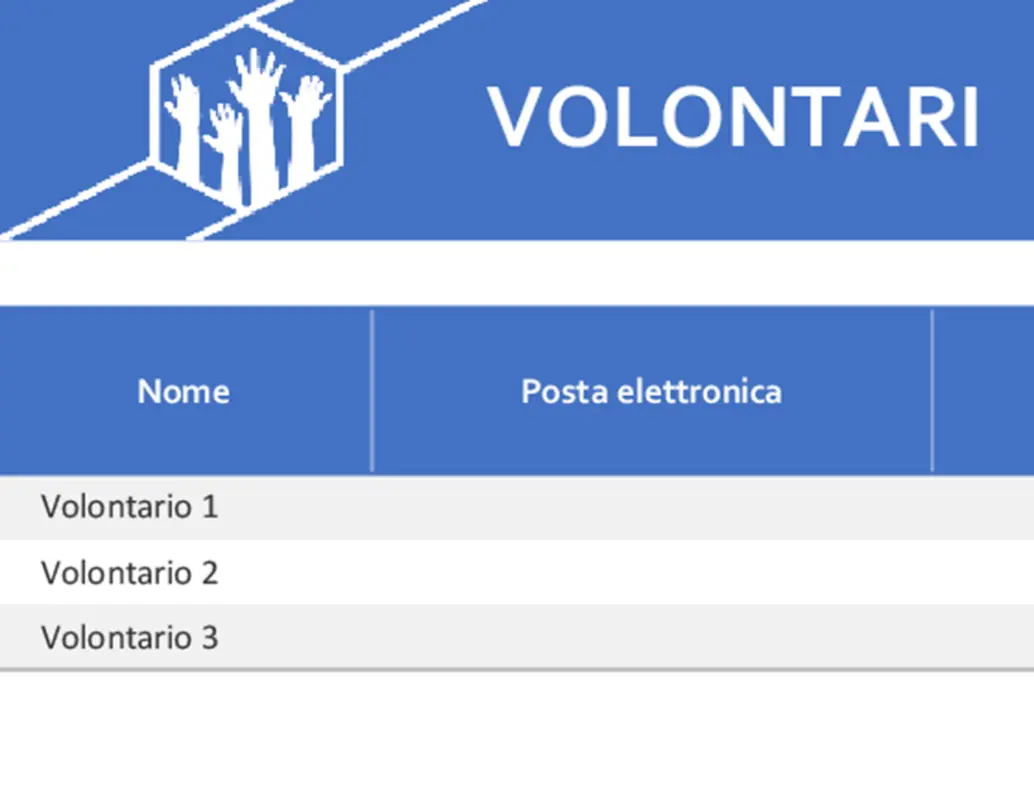 Assegnazioni per volontari blue modern-simple