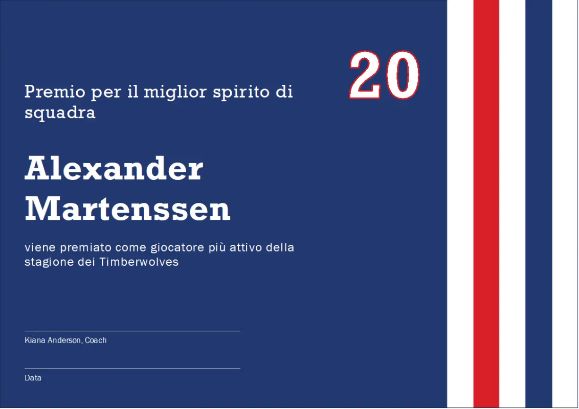 Premio per il miglior spirito di squadra blue modern-color-block