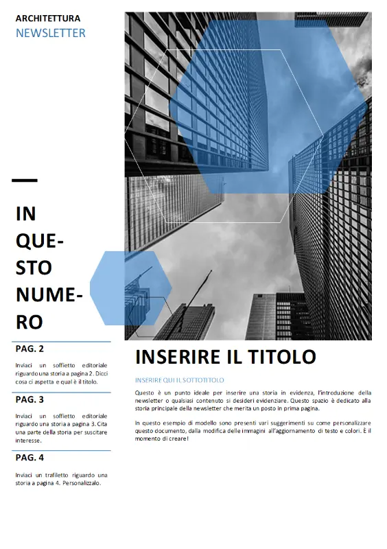 Newsletter per studi di architettura blue modern-geometric