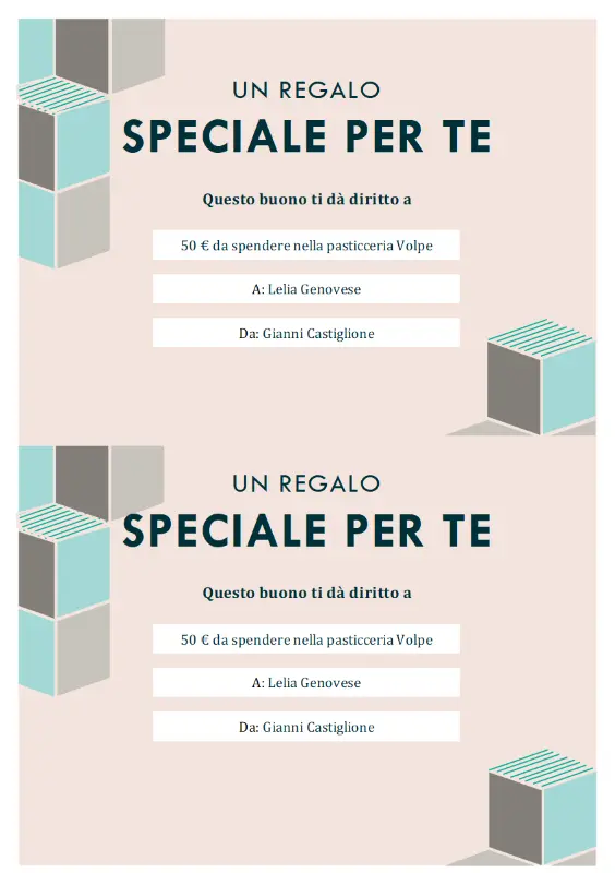 Buono regalo pink modern-geometric