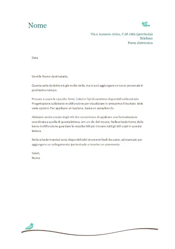 Carta intestata personale modern-simple