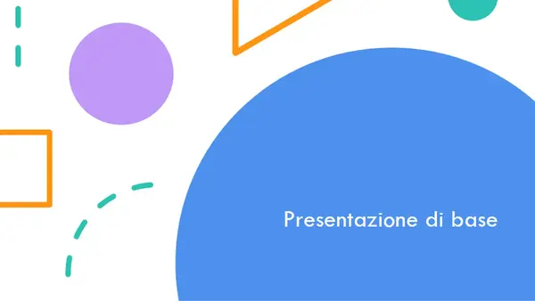 Presentazione con motivo Forme blue modern-geometric