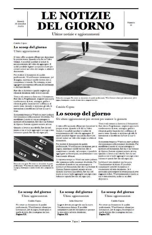 Giornale tradizionale white modern simple