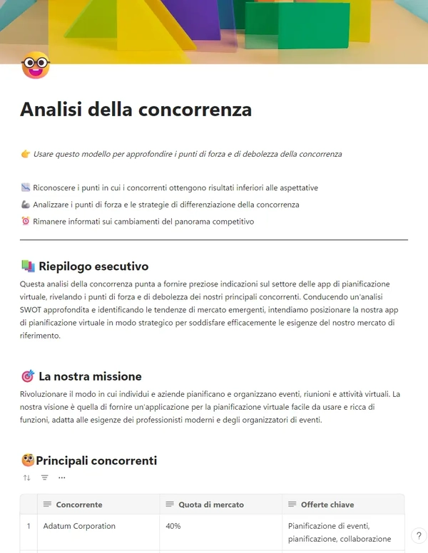 Analisi della concorrenza