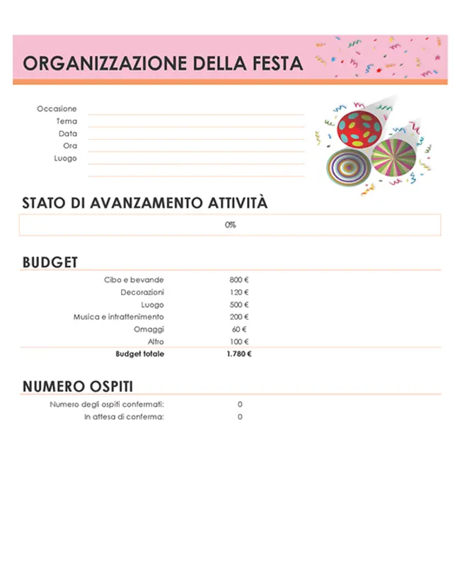 Organizzazione di feste pink modern-simple
