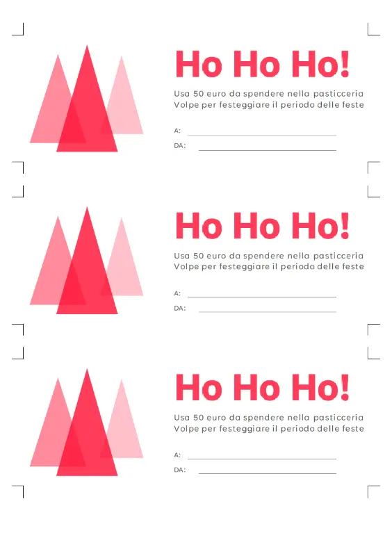 Buoni regalo per Natale  pink modern-simple