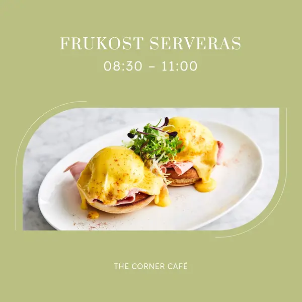 Frukost serveras green modern,minimal,linear