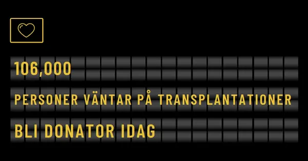 Bli organdonator idag black modern-bold