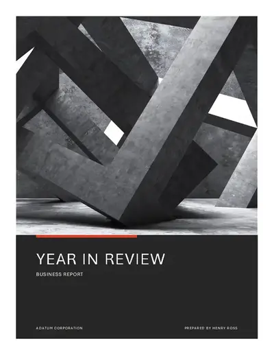 Bold business report gray modern bold